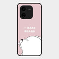 We Bare Bears Pink Glossy Metal Case Cover For Iqoo Z9X 5G