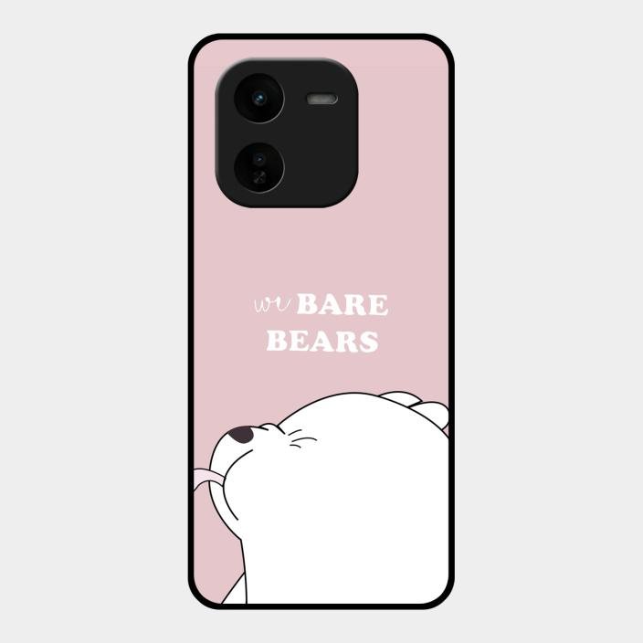 We Bare Bears Pink Glossy Metal Case Cover For Iqoo Z9X 5G