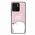 We Bare Bears Pink Glossy Metal Case Cover For Motorola Edge 40
