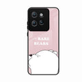 We Bare Bears Pink Glossy Metal Case Cover For Motorola Edge 50