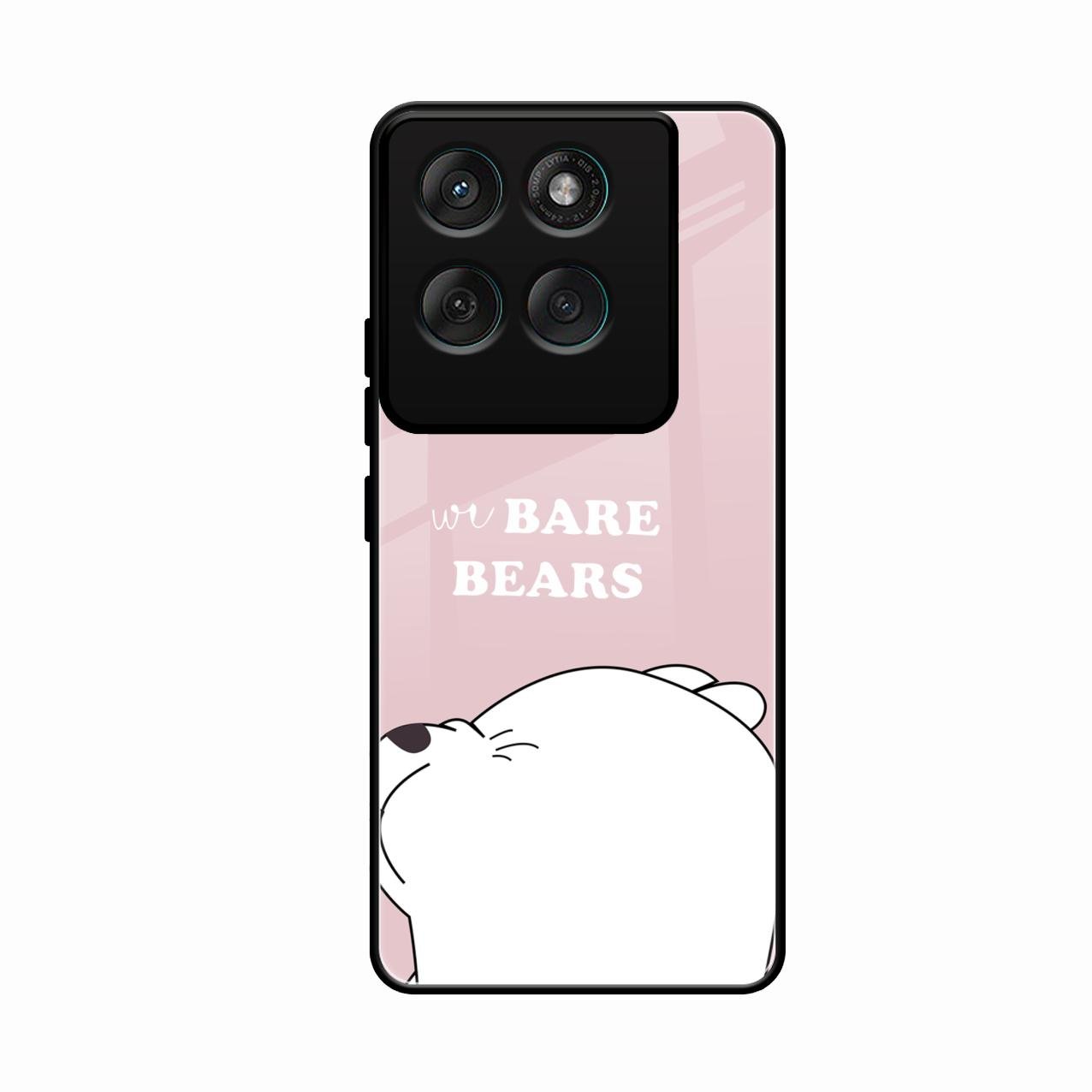 We Bare Bears Pink Glossy Metal Case Cover For Motorola Edge 60 Pro 5G