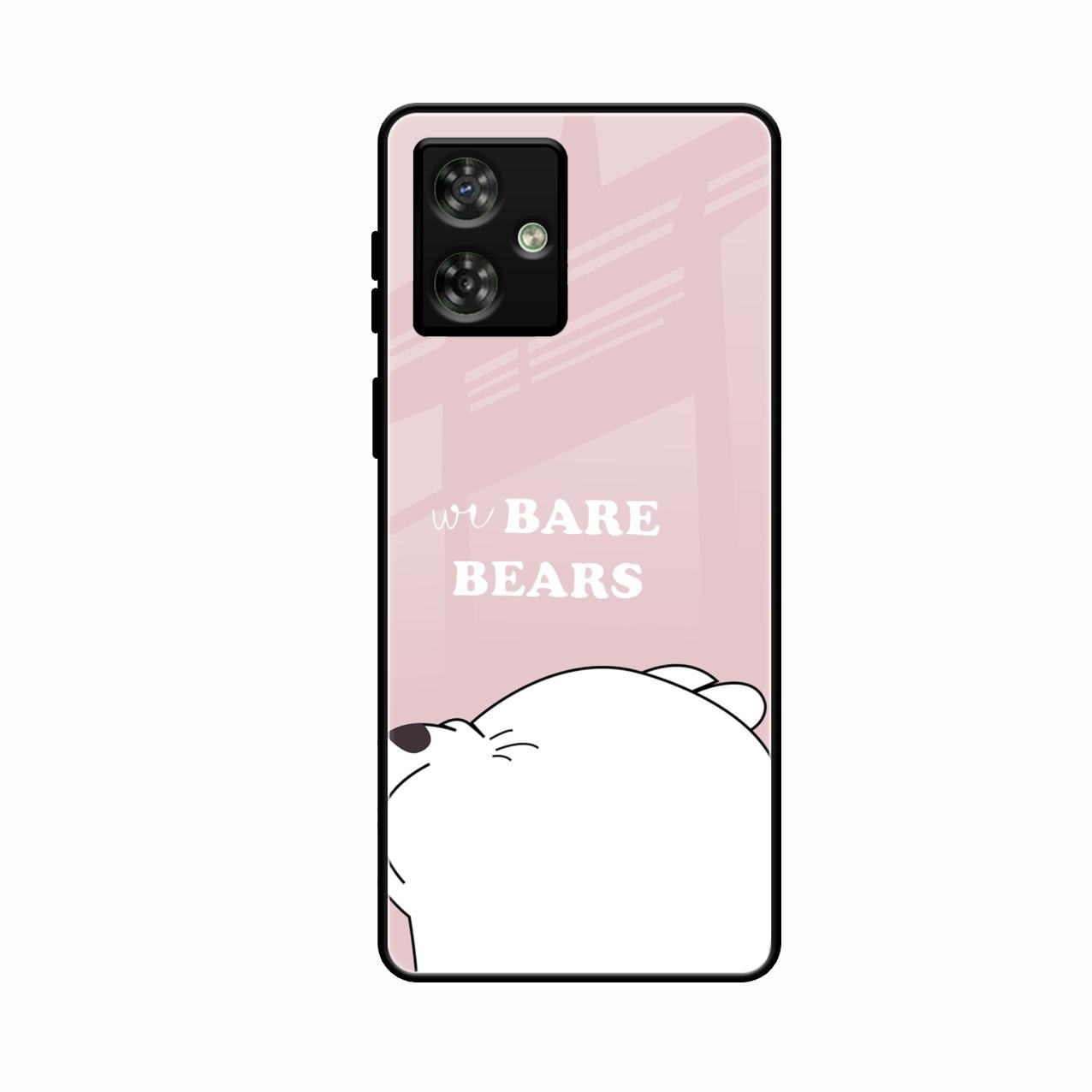 We Bare Bears Pink Glossy Metal Case Cover For Motorola G64 5G