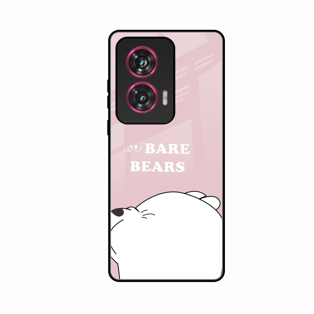 We Bare Bears Pink Glossy Metal Case Cover For Motorola G85 5G