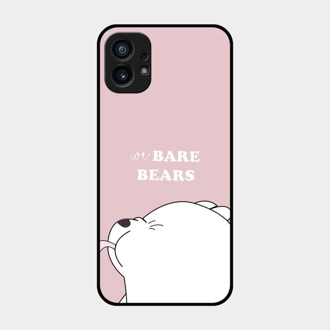 We Bare Bears Pink Glossy Metal Case Cover For Nothing Phone 1