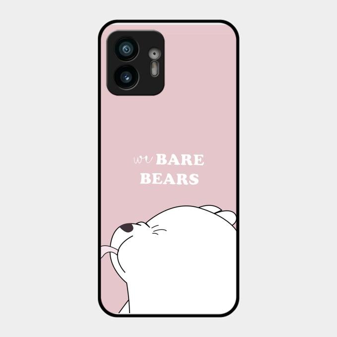 We Bare Bears Pink Glossy Metal Case Cover For Nothing Phone 2
