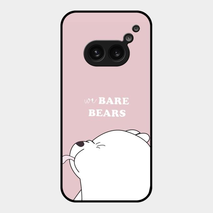 We Bare Bears Pink Glossy Metal Case Cover For Nothing Phone 2A 5G