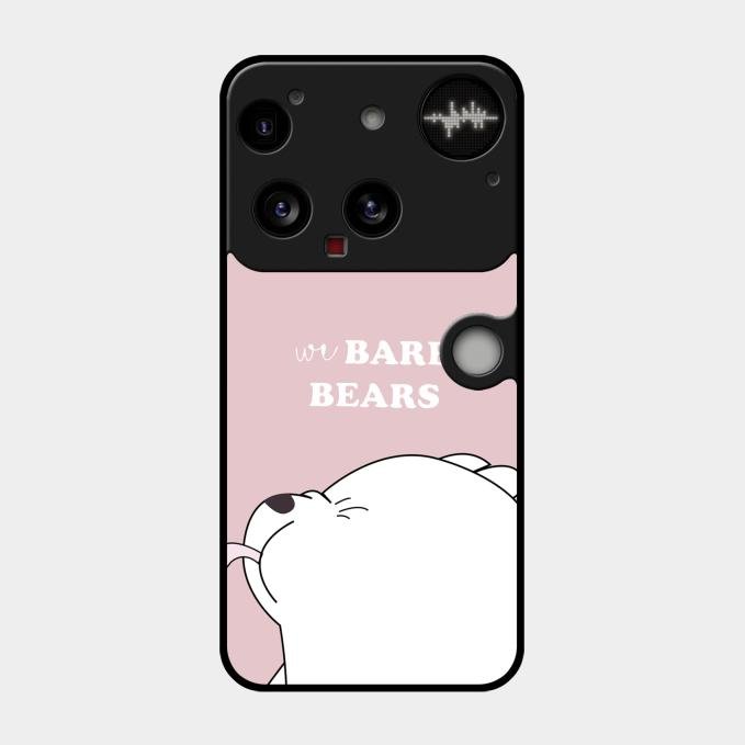 We Bare Bears Pink Glossy Metal Case Cover For Nothing Phone 3 5G