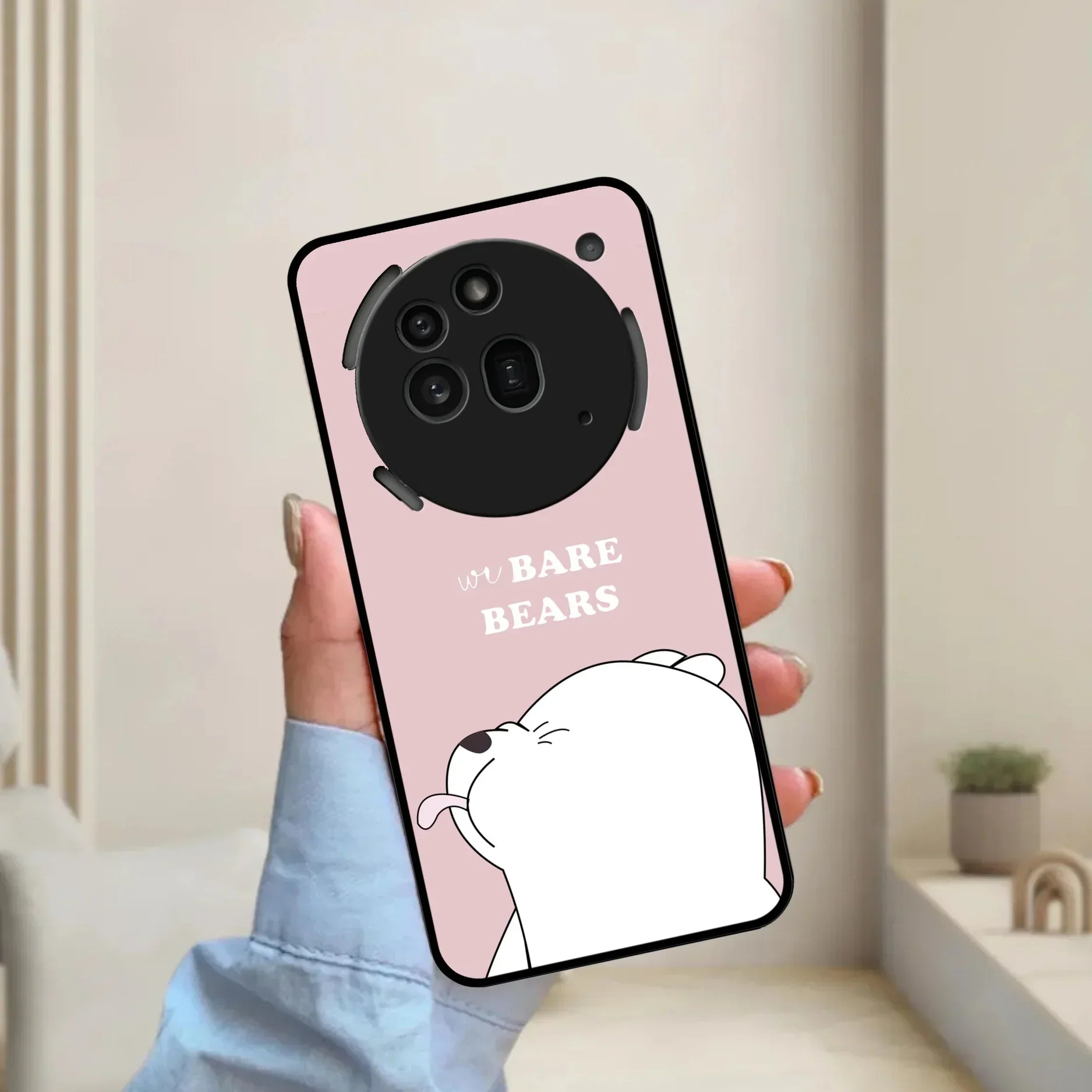 We Bare Bears Pink Glossy Metal Case Cover For Nothing - ShopOnCliQ