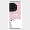 We Bare Bears Pink Glossy Metal Case Cover For Oneplus 12R 5G