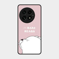 We Bare Bears Pink Glossy Metal Case Cover For Oneplus 13 5G