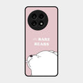 We Bare Bears Pink Glossy Metal Case Cover For Oneplus 13R 5G