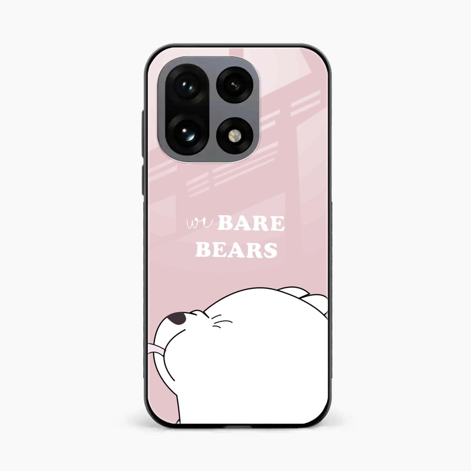 We Bare Bears Pink Glossy Metal Case Cover For OnePlus 15 5G