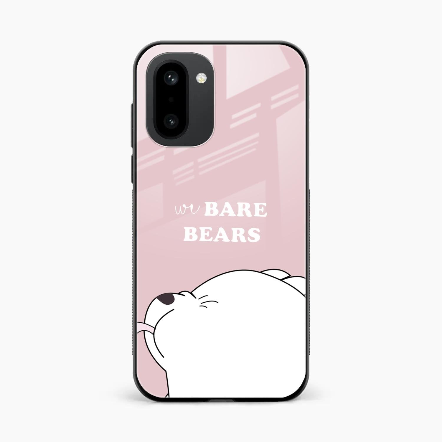 We Bare Bears Pink Glossy Metal Case Cover For OnePlus 15R 5G