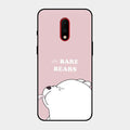 We Bare Bears Pink Glossy Metal Case Cover For Oneplus 7