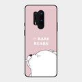 We Bare Bears Pink Glossy Metal Case Cover For Oneplus 8 Pro