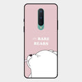 We Bare Bears Pink Glossy Metal Case Cover For Oneplus 8