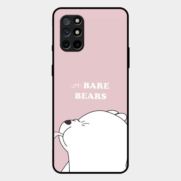 We Bare Bears Pink Glossy Metal Case Cover For Oneplus 8T