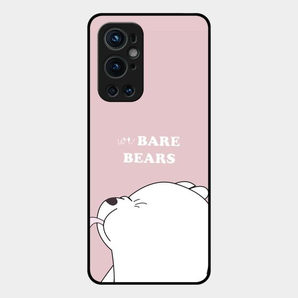 We Bare Bears Pink Glossy Metal Case Cover For Oneplus 9 Pro 5G