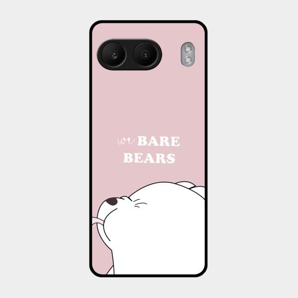 We Bare Bears Pink Glossy Metal Case Cover For Oneplus Nord 4 5G