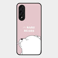 We Bare Bears Pink Glossy Metal Case Cover For Oneplus Nord 5 5G