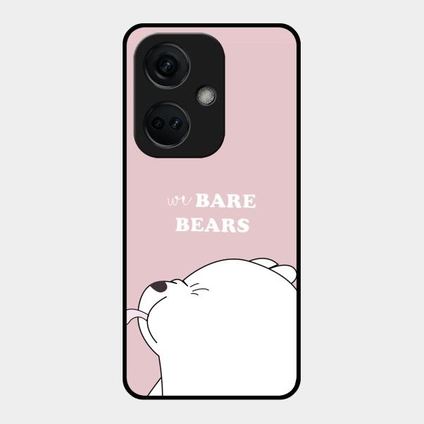 We Bare Bears Pink Glossy Metal Case Cover For Oneplus Nord Ce 3 5G
