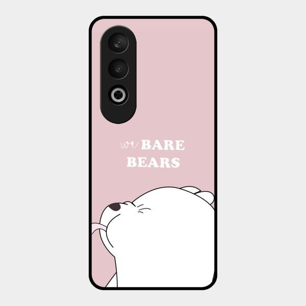 We Bare Bears Pink Glossy Metal Case Cover For Oneplus Nord Ce 4 5G