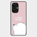 We Bare Bears Pink Glossy Metal Case Cover For Oneplus Nord Ce5 5G