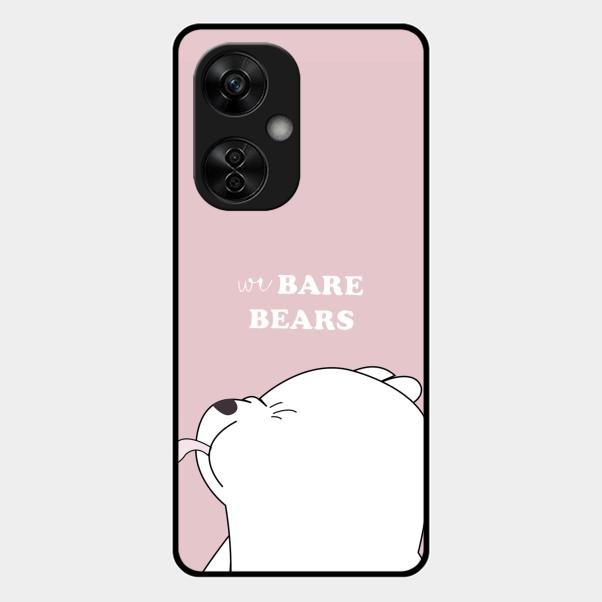We Bare Bears Pink Glossy Metal Case Cover For Oneplus Nord Ce5 5G