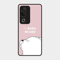 We Bare Bears Pink Glossy Metal Case Cover For Oppo A3 Pro 5G
