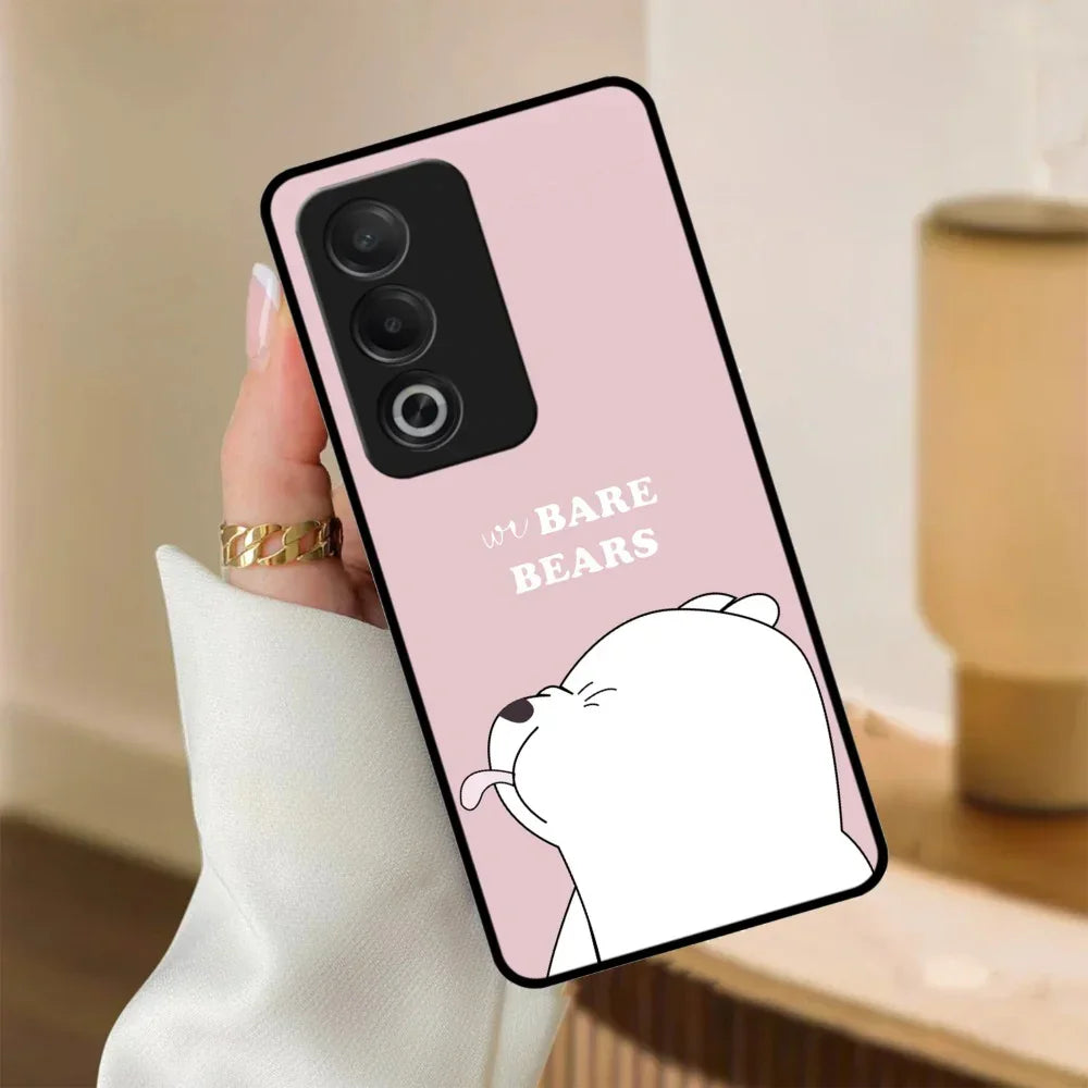 We Bare Bears Pink Glossy Metal Case Cover For Oppo - ShopOnCliQ
