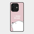 We Bare Bears Pink Glossy Metal Case Cover For Oppo A3X 5G