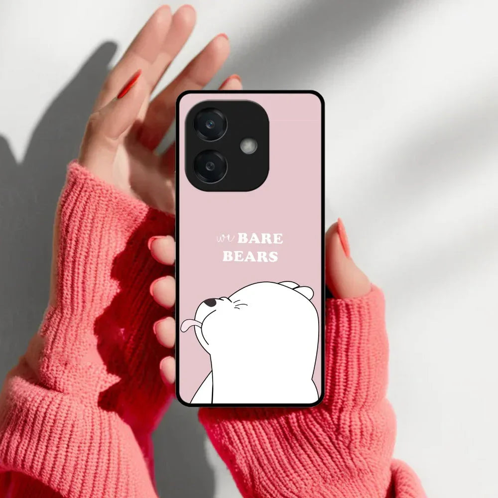 We Bare Bears Pink Glossy Metal Case Cover For Oppo - ShopOnCliQ