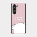 We Bare Bears Pink Glossy Metal Case Cover For Oppo A5 5G