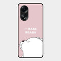 We Bare Bears Pink Glossy Metal Case Cover For Oppo A58