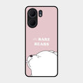 We Bare Bears Pink Glossy Metal Case Cover For Oppo A5X 5G