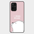We Bare Bears Pink Glossy Metal Case Cover For Oppo F19 Pro Plus 5G
