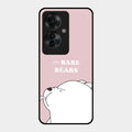 We Bare Bears Pink Glossy Metal Case Cover For Oppo F25 Pro 5G