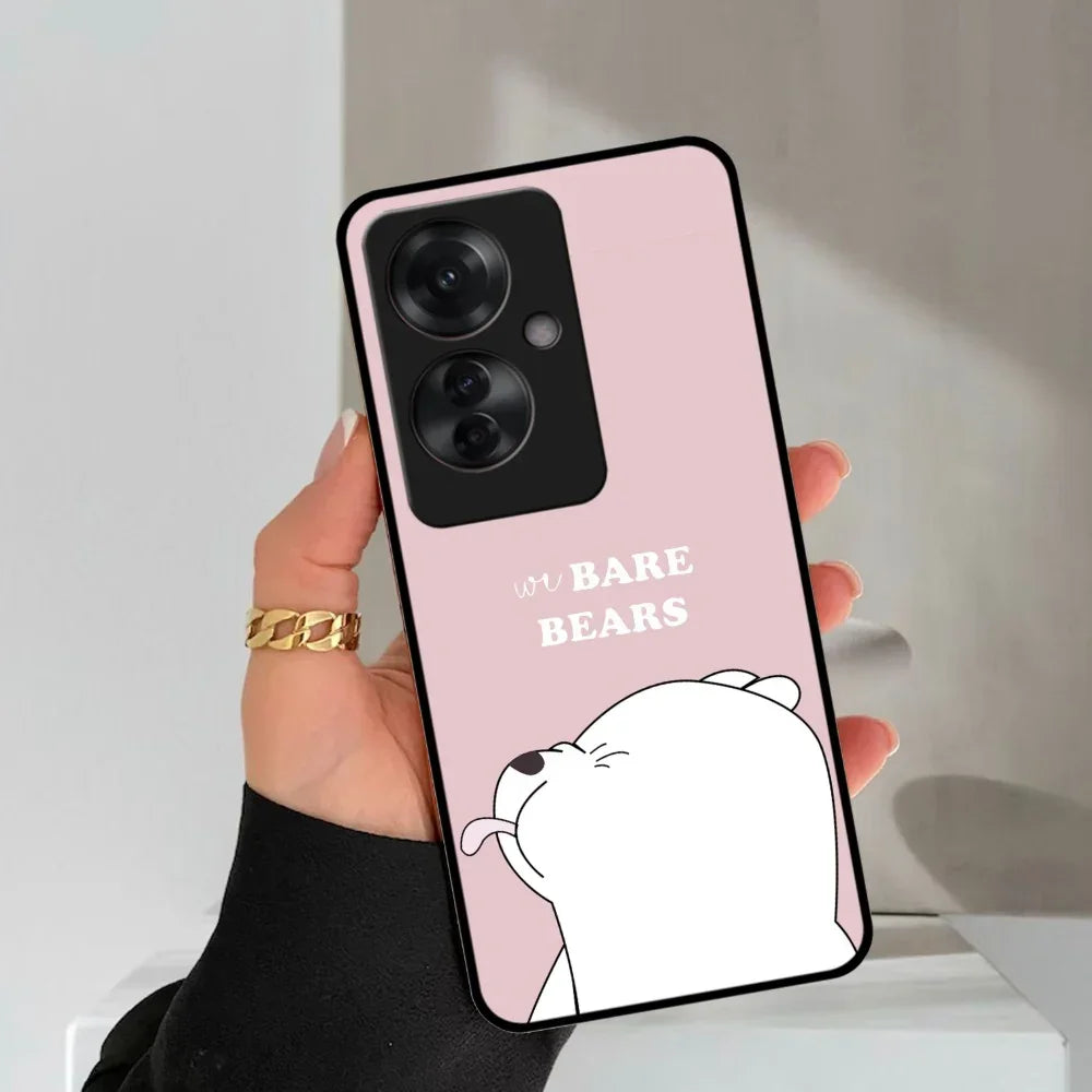 We Bare Bears Pink Glossy Metal Case Cover For Oppo - ShopOnCliQ