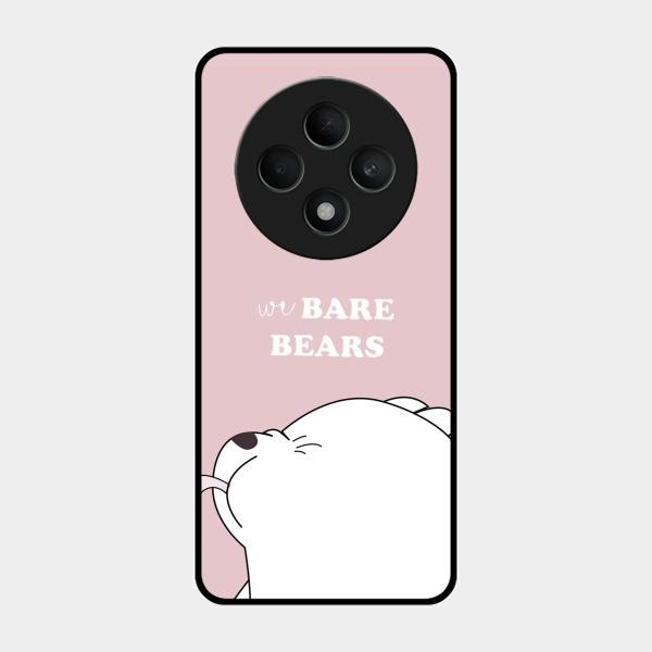We Bare Bears Pink Glossy Metal Case Cover For Oppo F27 5G