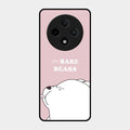 We Bare Bears Pink Glossy Metal Case Cover For Oppo F27 Pro Plus 5G