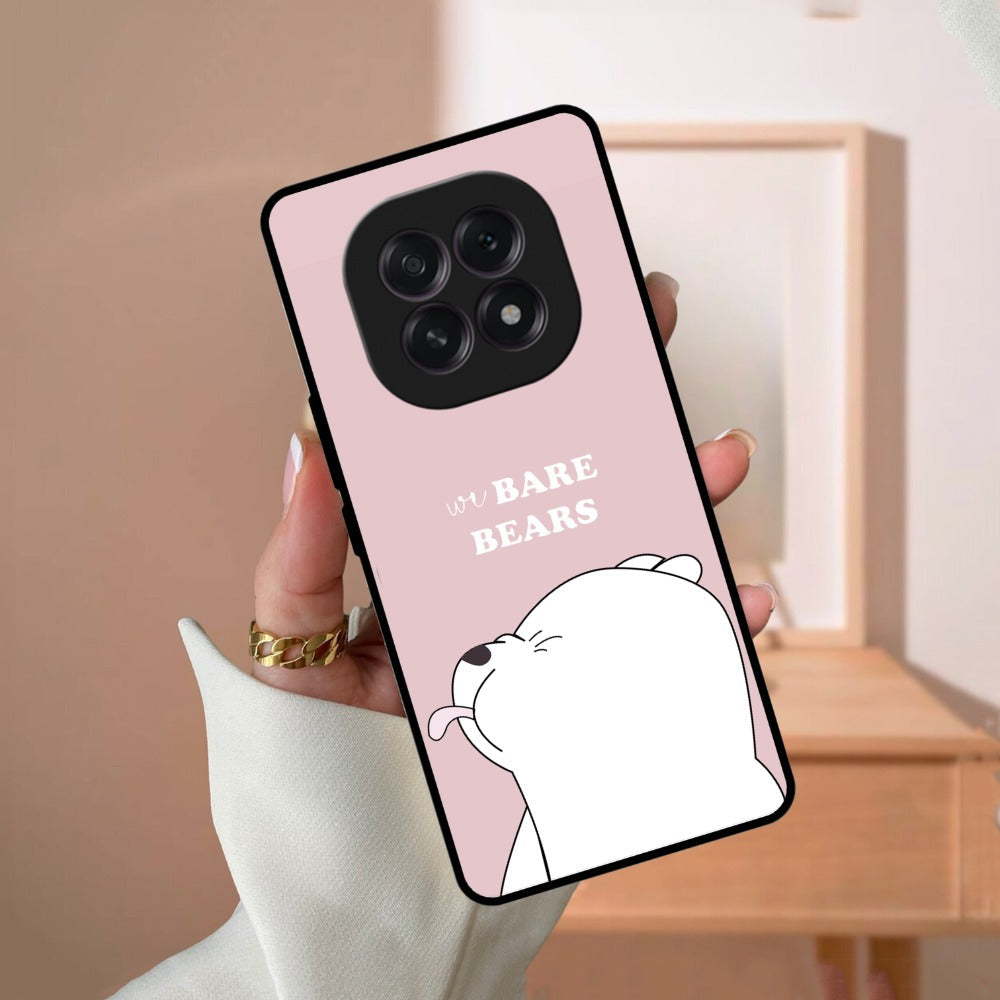 We Bare Bears Pink Glossy Metal Case Cover For Oppo