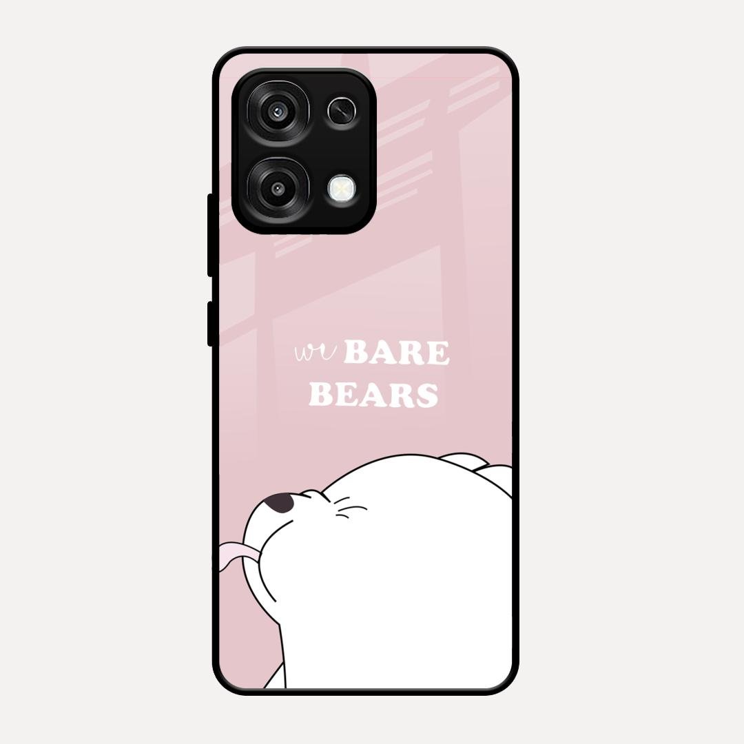 We Bare Bears Pink Glossy Metal Case Cover For Oppo F31 5G