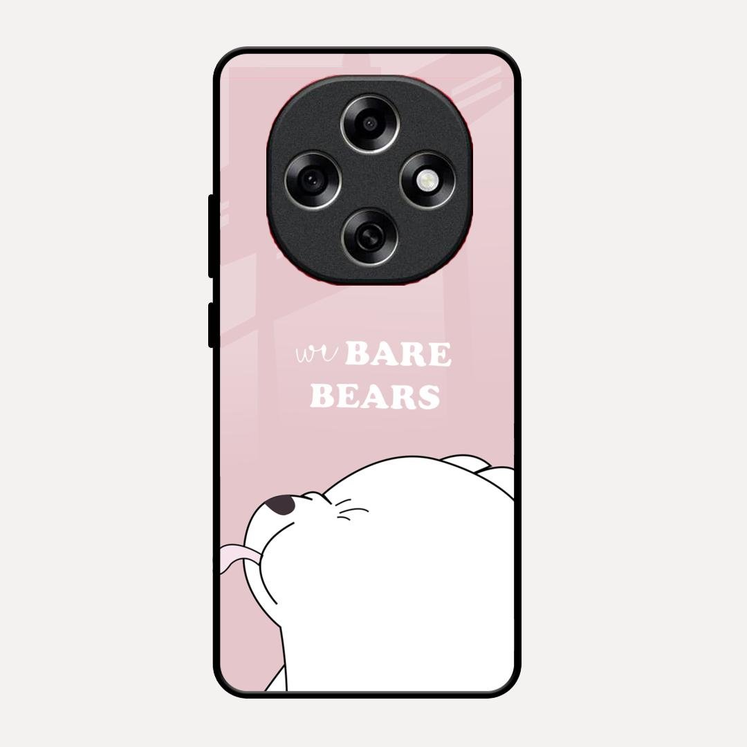 We Bare Bears Pink Glossy Metal Case Cover For Oppo F31 Pro 5G