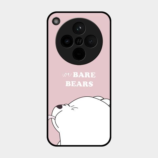 We Bare Bears Pink Glossy Metal Case Cover For Oppo Find X8 5G