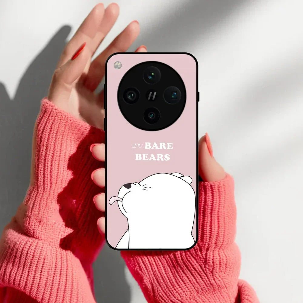 We Bare Bears Pink Glossy Metal Case Cover For Oppo - ShopOnCliQ