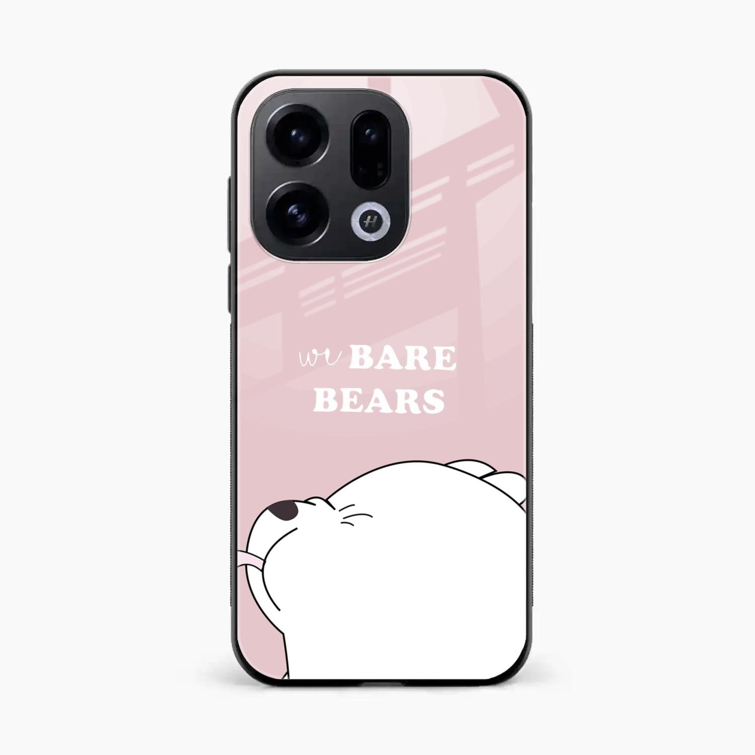 We Bare Bears Pink Glossy Metal Case Cover For Oppo Find X9 5G