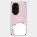 We Bare Bears Pink Glossy Metal Case Cover For Oppo Reno 10 Pro Plus 5G
