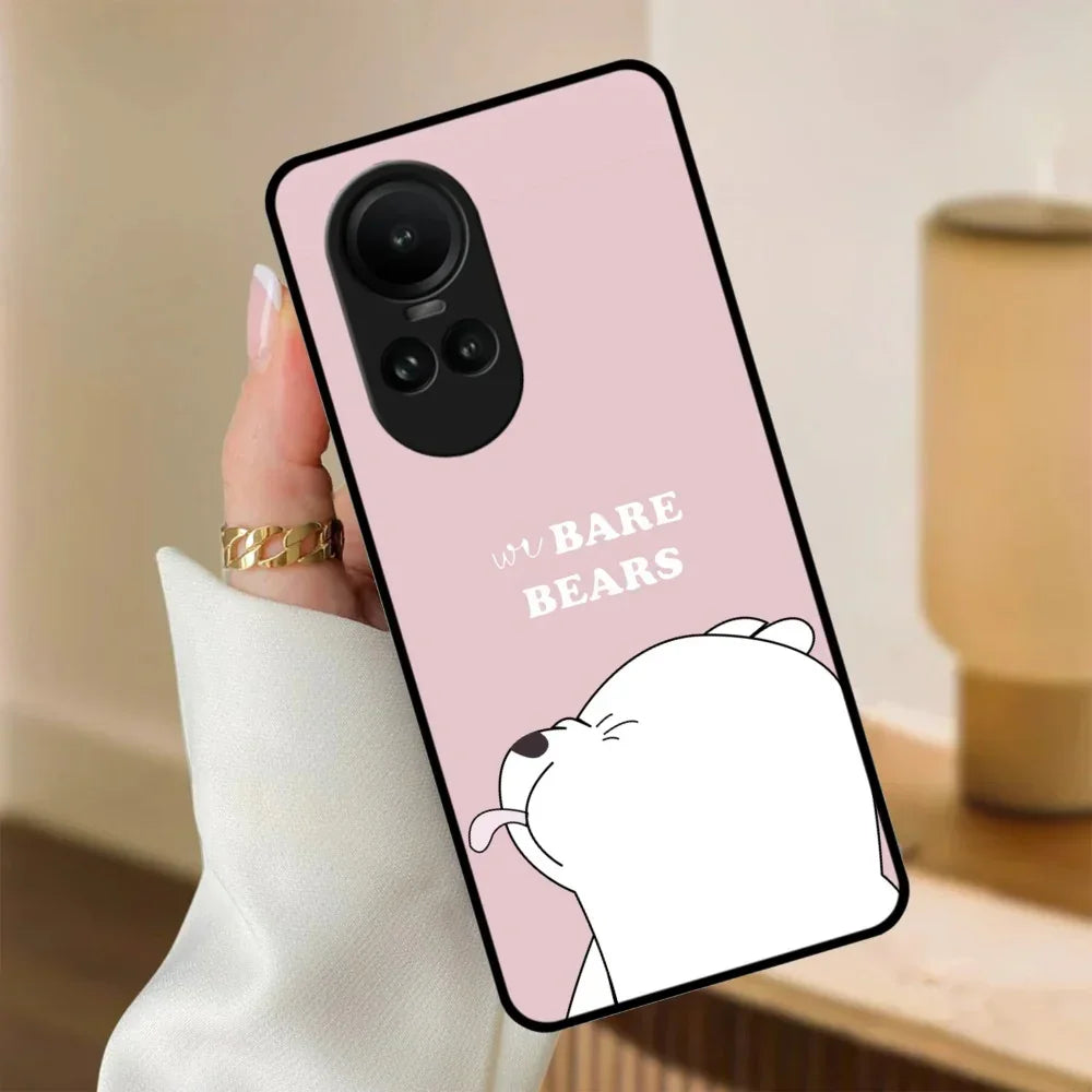 We Bare Bears Pink Glossy Metal Case Cover For Oppo - ShopOnCliQ