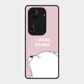 We Bare Bears Pink Glossy Metal Case Cover For Oppo Reno 11 Pro 5G