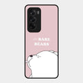 We Bare Bears Pink Glossy Metal Case Cover For Oppo Reno 12 5G